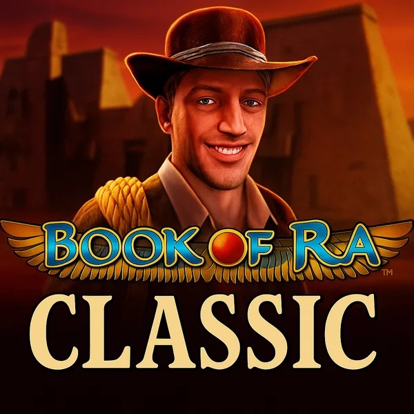 Official Slots logo: Book of Ra Classic by Novomatic at Bonuskong Casino