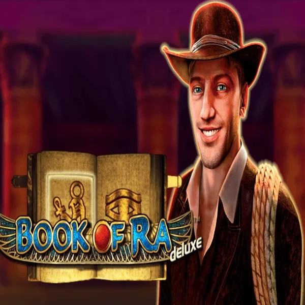 Book of Ra Deluxe slot icon by Novomatic, available at Bonuskong Casino