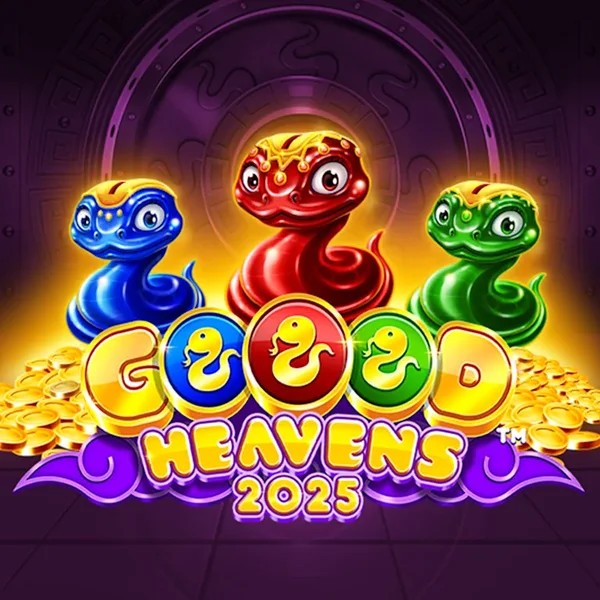 Goood Heavens slot logo by Rarestone Gaming at Bonuskong Casino