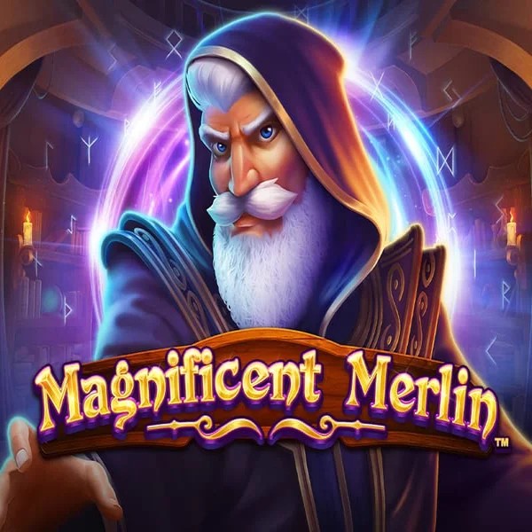 Magnificent Merlin slot logo by Greentube at Bonuskong Casino