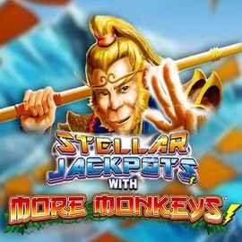 Stellar Jackpots with More Monkeys slot icon by Lightning Box Game, available at Bonuskong Casino