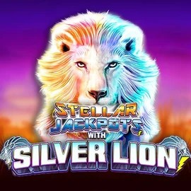 Stellar Jackpots with Silver Lion logo by Lightning Box Game at Bonuskong Casino